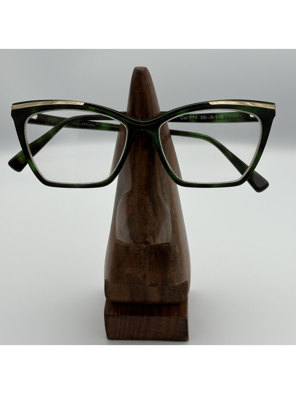 Iyoko-Inyake Belgian Design Green & Gold Cat-Eye Prescription Glasses Frames